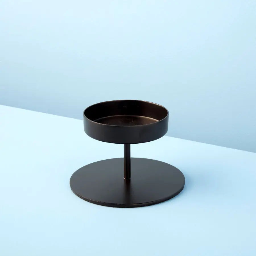 Matte Black Pillar Candle Holders - Home Smith