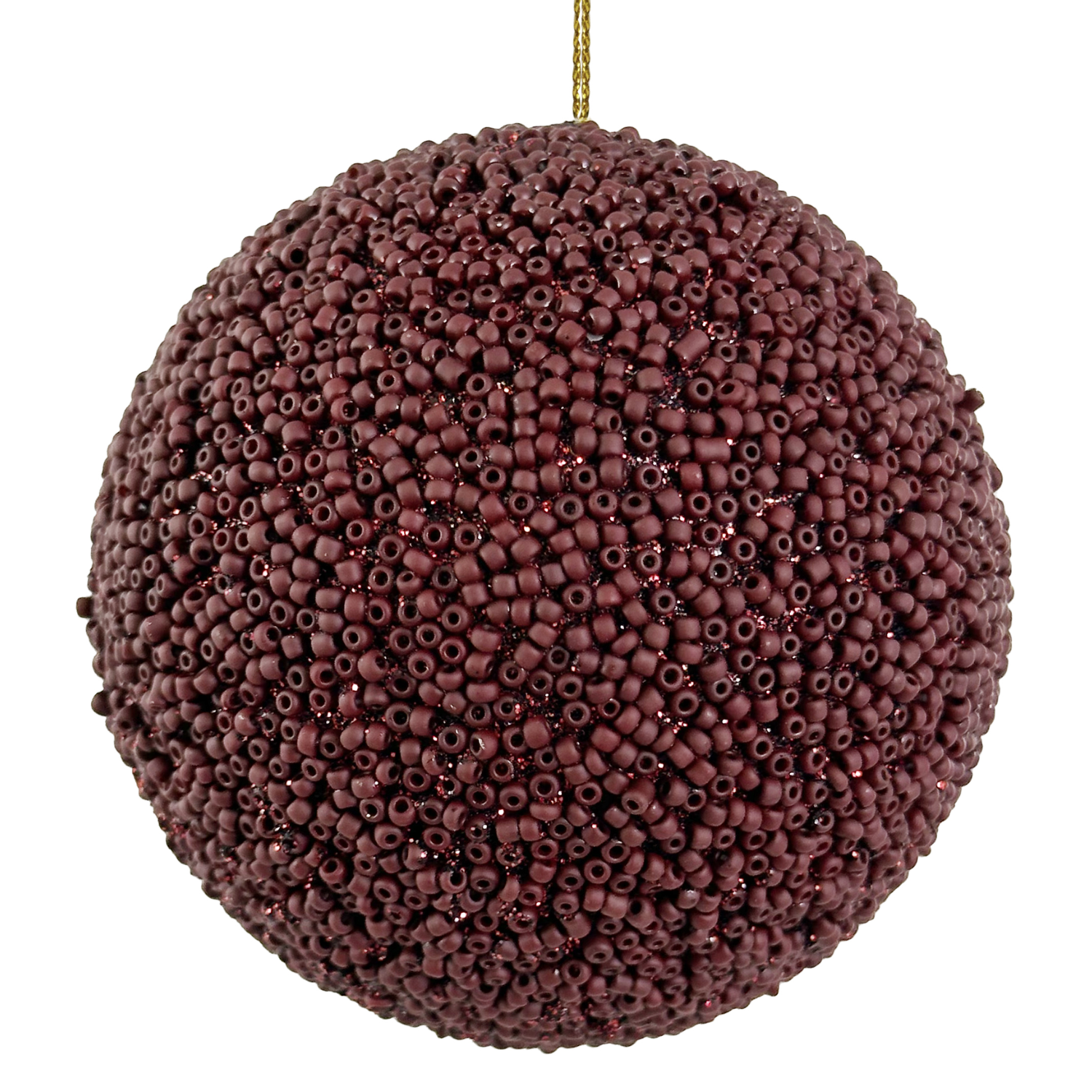 Matte Burgundy Beaded Ornament at Home Smith