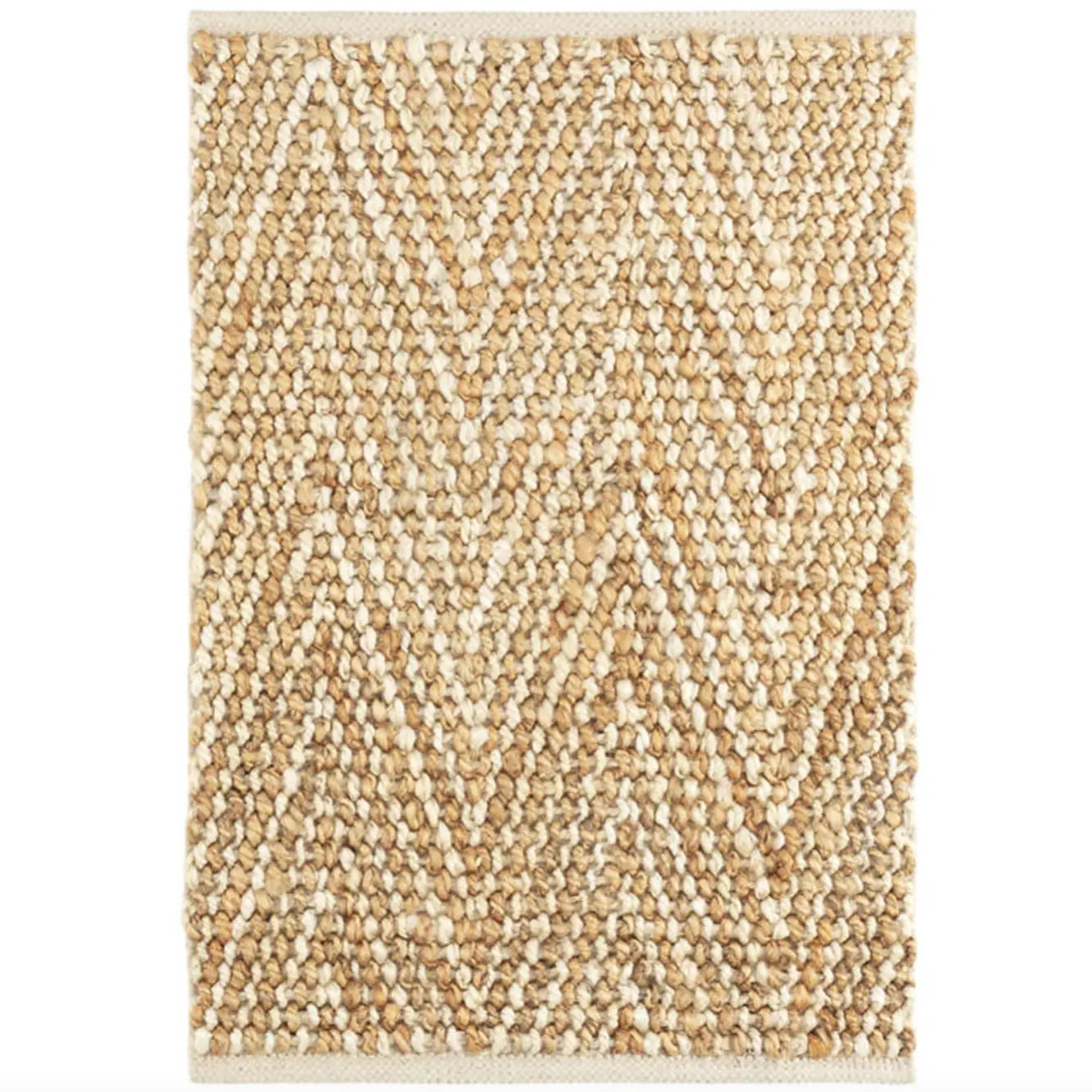 Meghan Ivory/Natural Woven Jute Rug - Home Smith