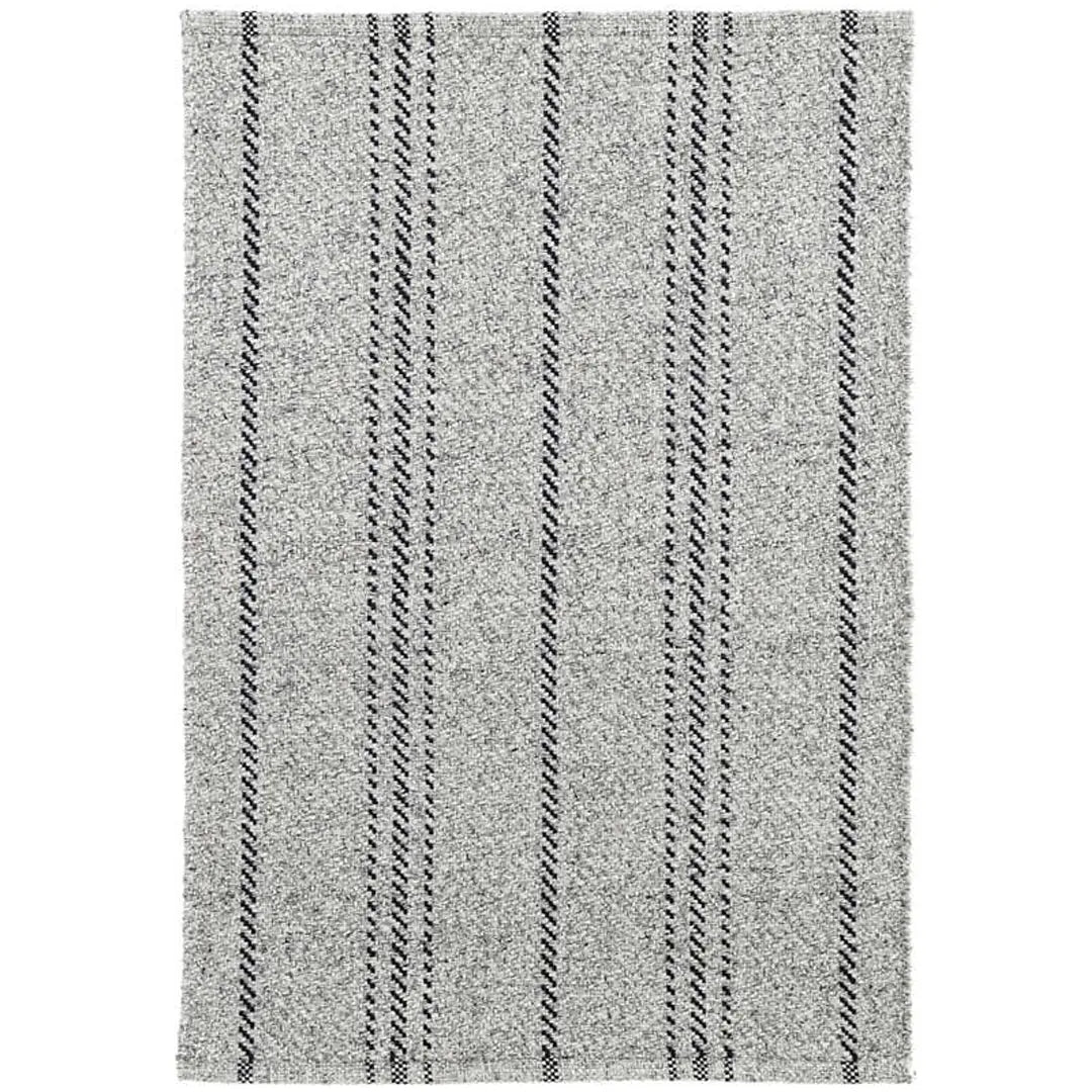 Melange Stripe Black and Grey Indoor/Outdoor Rug - Home Smith
