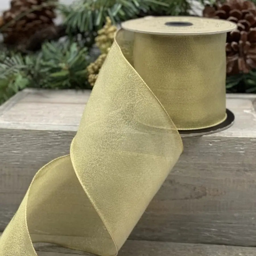 Metallic Mesh Ribbon in Gold - Home Smith