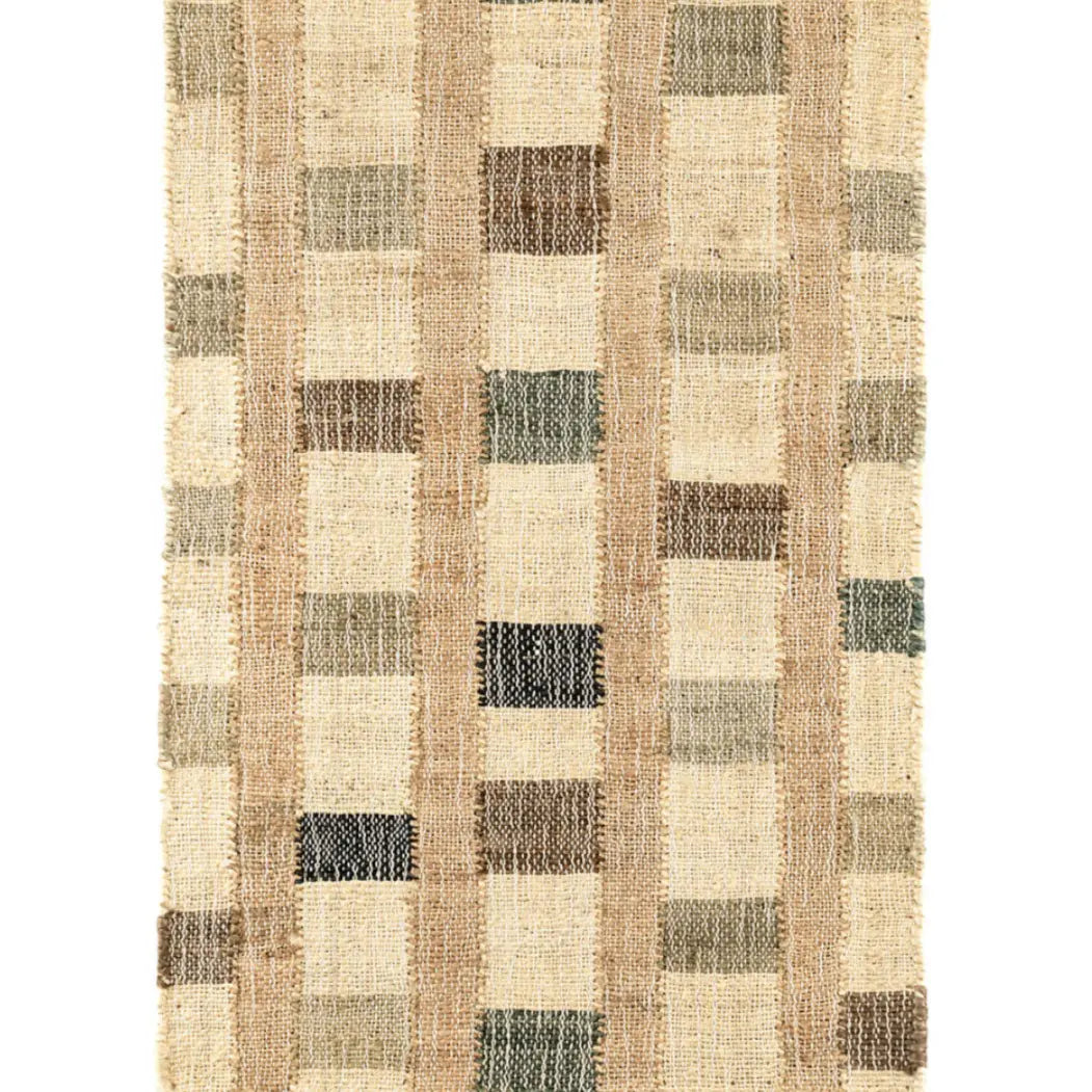 Mosaic Blue Handwoven Jute Rug - Home Smith