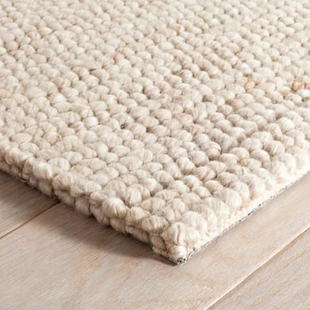 Niels Latte Woven Wool/Viscose Rug - Home Smith