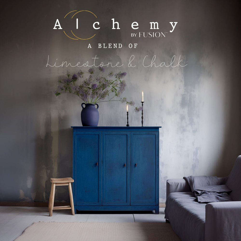 Alchemy Limestone and Chalk Furniture Paint by Fusion in Ocean at Home Smith 