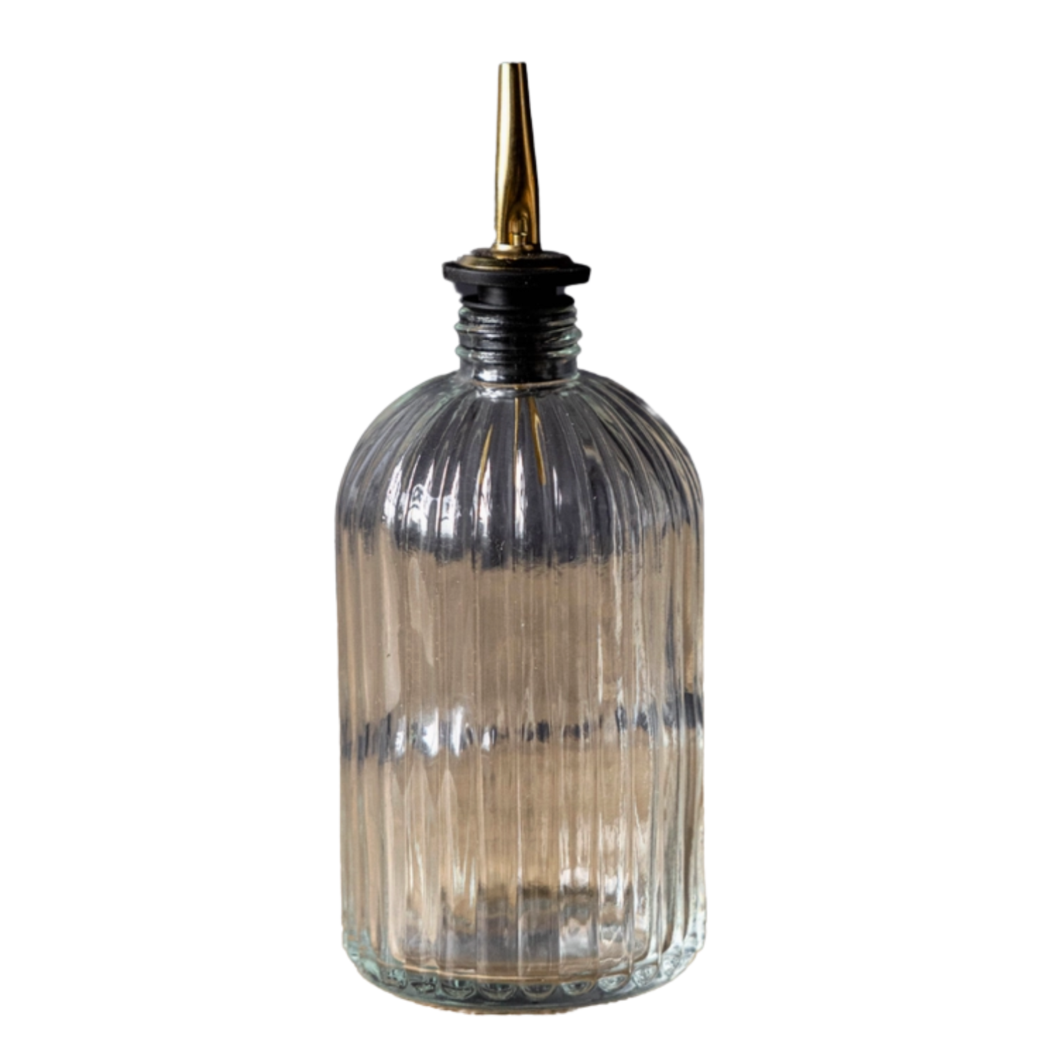Olive oil and vinegar glass scalloped fluted bottle at Home Smith