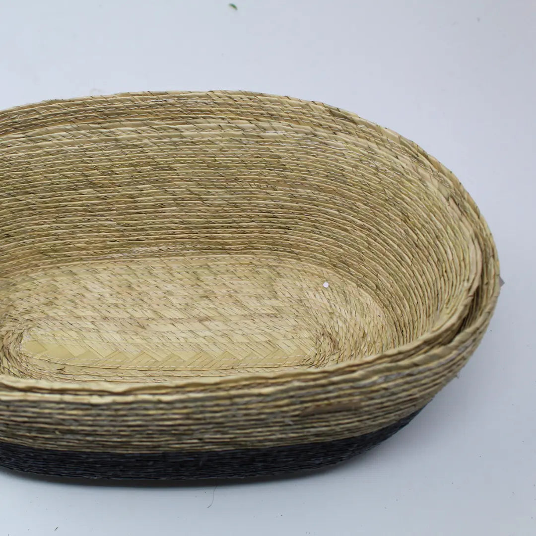 Oval Basket in Grey Blue - Home Smith