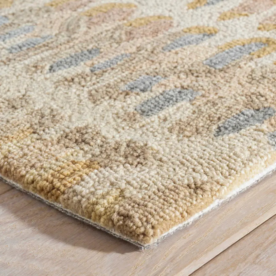 Home Smith Paint Chip Natural Micro Hooked Wool Rug Dash & Albert Rugs - Wool