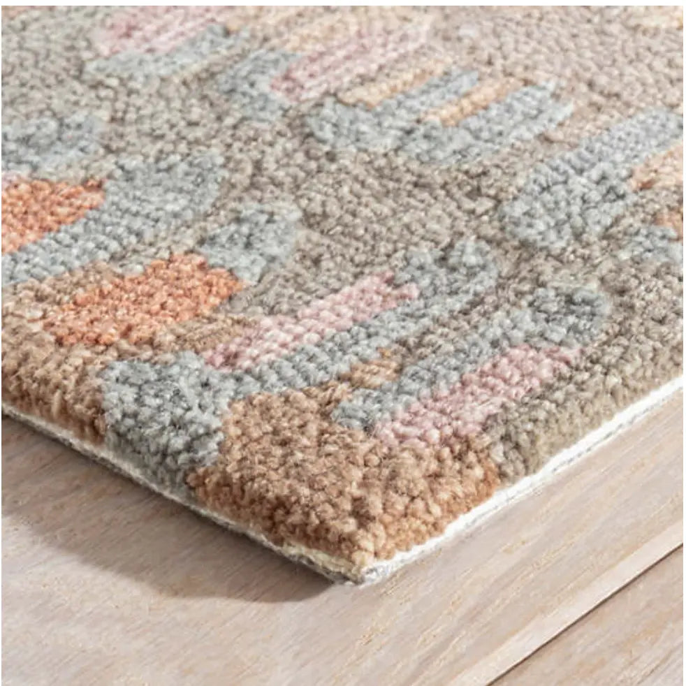 Paint Chip Stone Micro Hooked Wool Rug - Home Smith