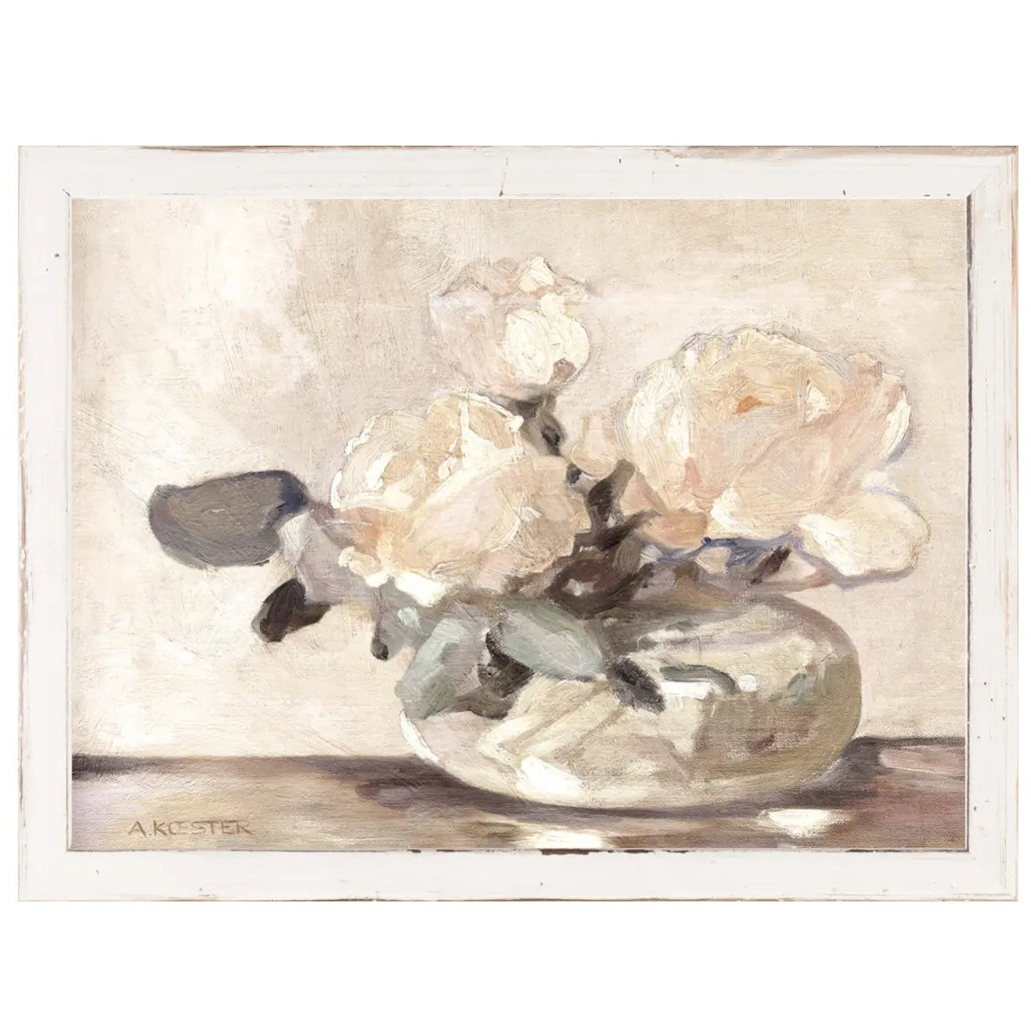 Home Smith Petite Florals - Country Rose Posy Framed Art Print Celadon Art