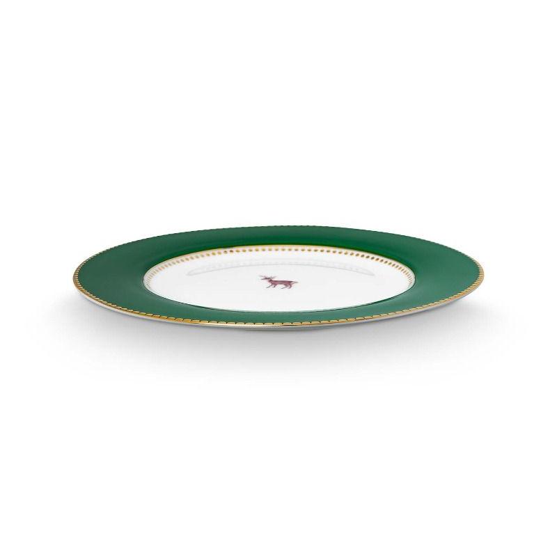 Plate Winter Deer Dark Green at Home Smith