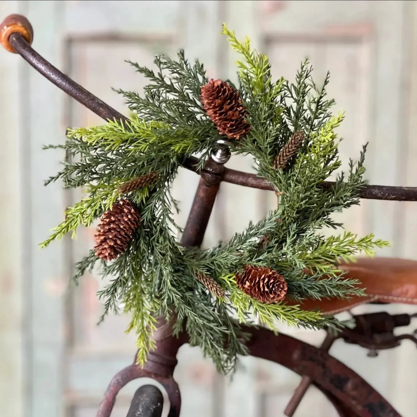 Prickly Pine Mini Wreath Candle Rings 9 Wreath