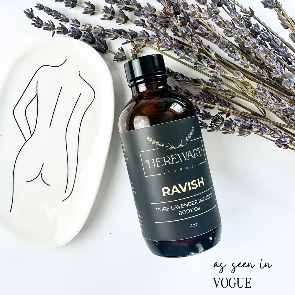 Ravish Lavender from Hereward Farms Infused Hydrating Body Oil at Home Smith 