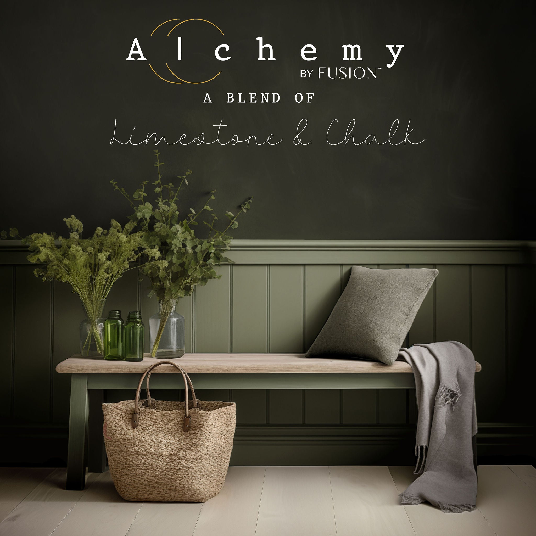 Alchemy Limestone and Chalk Furniture Paint by Fusion in Rosemary at Home Smith
