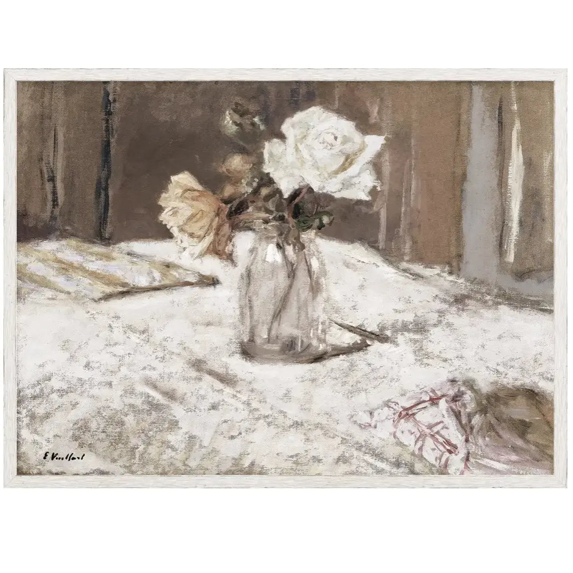 Roses On The Table Framed Art Print