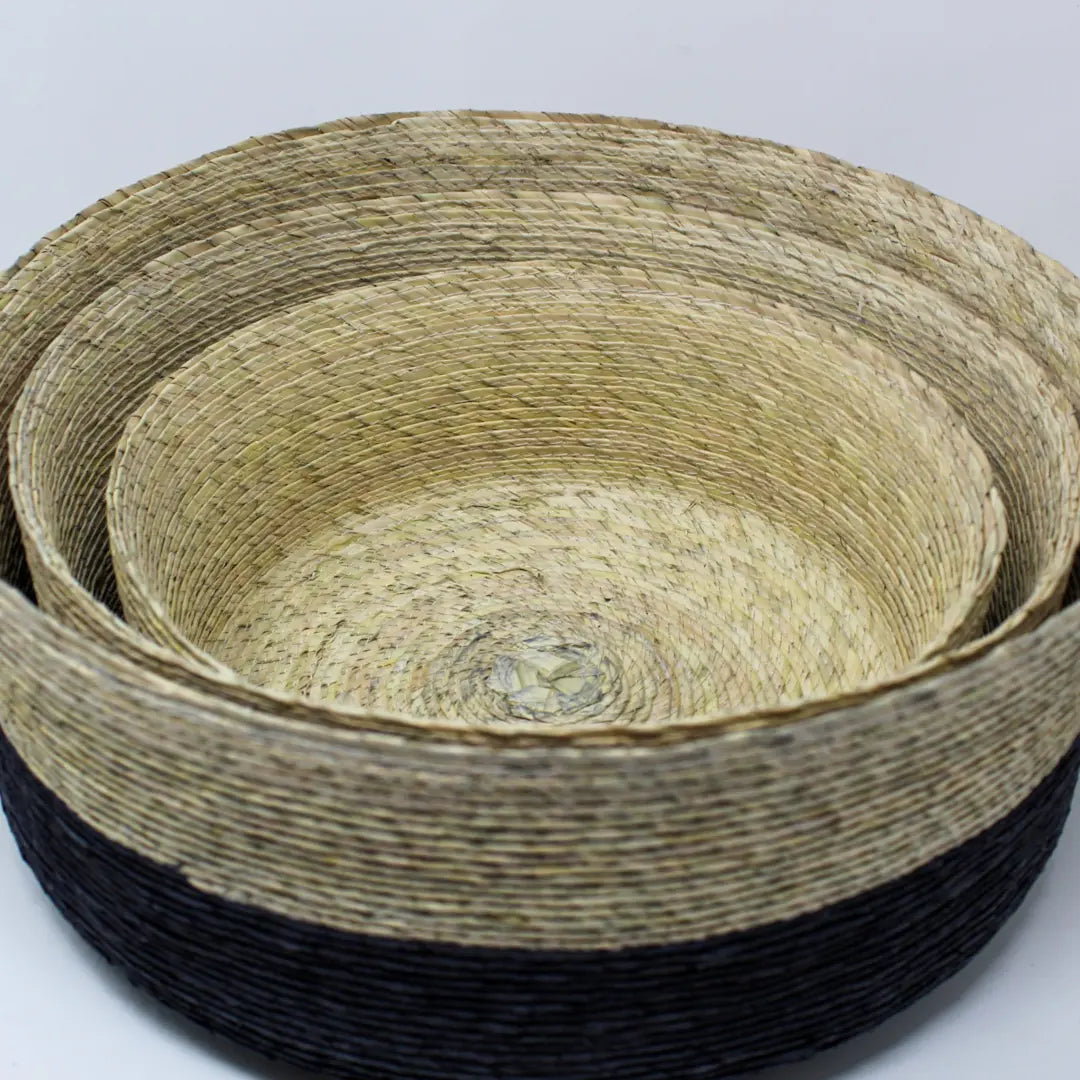 Round Basket in Carbon - Home Smith