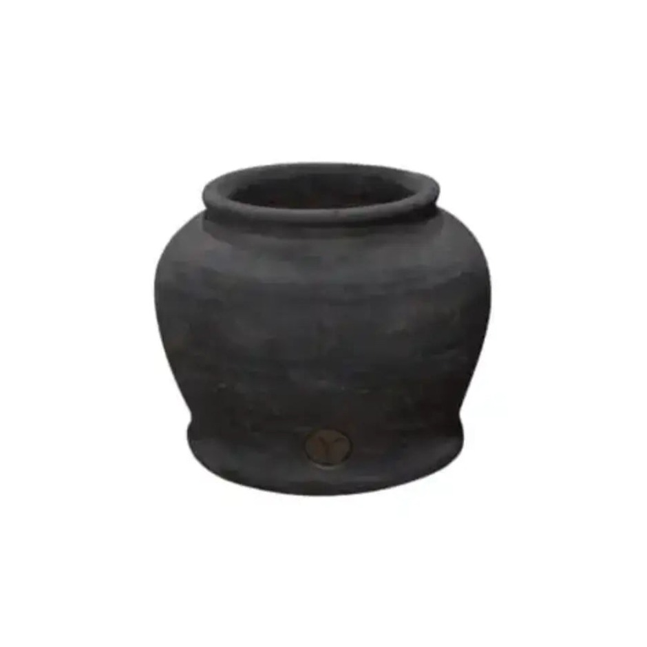 Home Smith Round Industrial Planter in Black Kopes Trading Vases