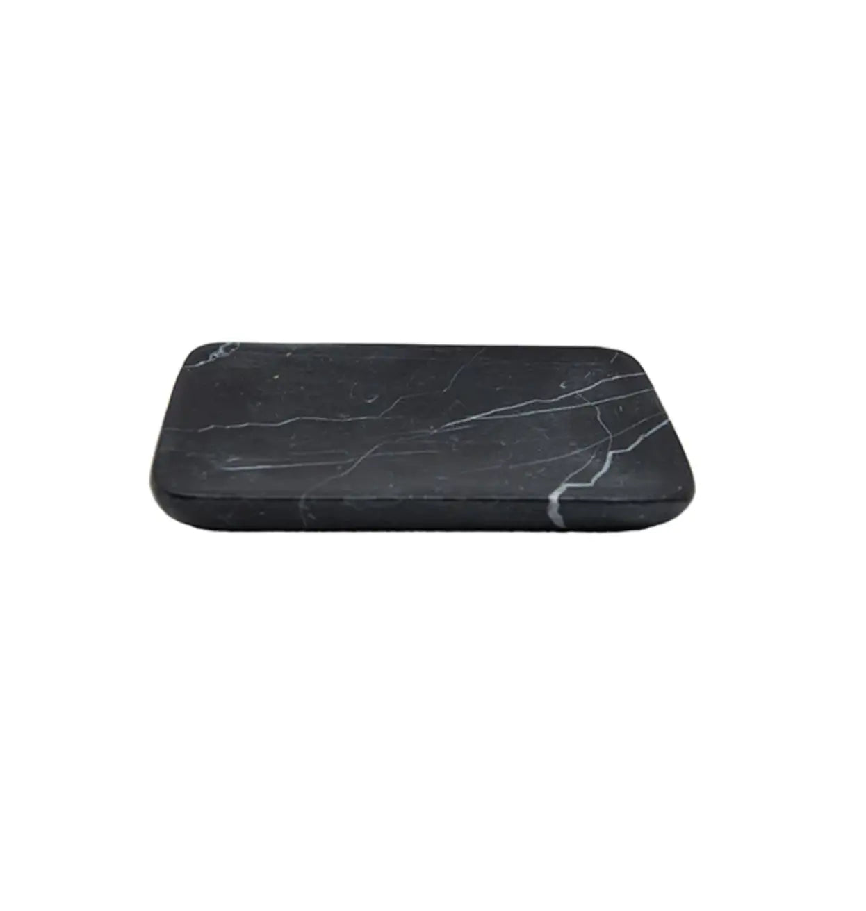 Rounded Edge Black Marble Soap Dish - Rectangle - Home Smith