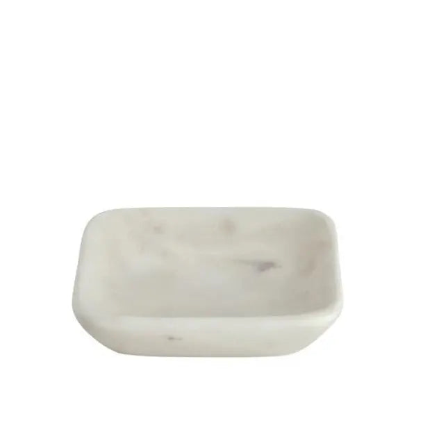 Rounded Edge Marble Soap Dish - Square - Home Smith