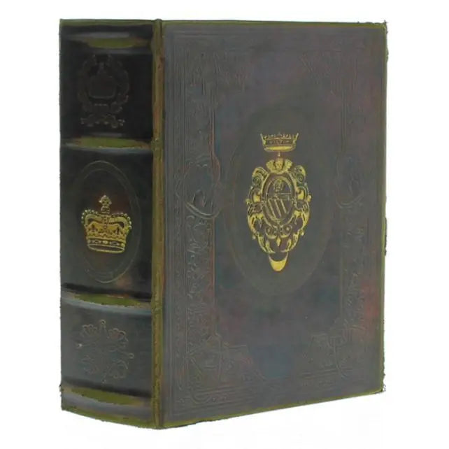 Royal Embossed Brown Book Box - Home Smith