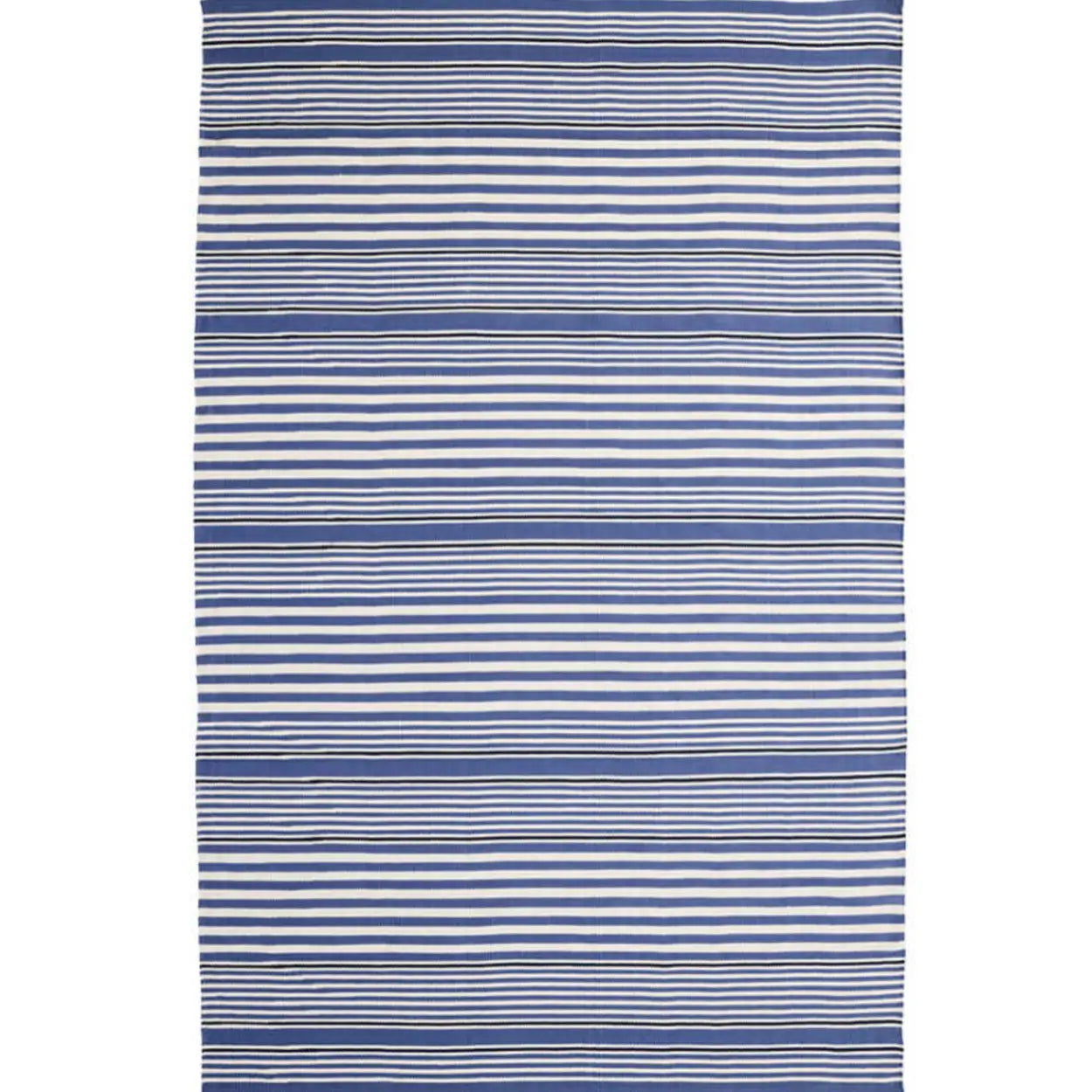 Rugby Stripe Denim Indoor/Outdoor Rug - Home Smith