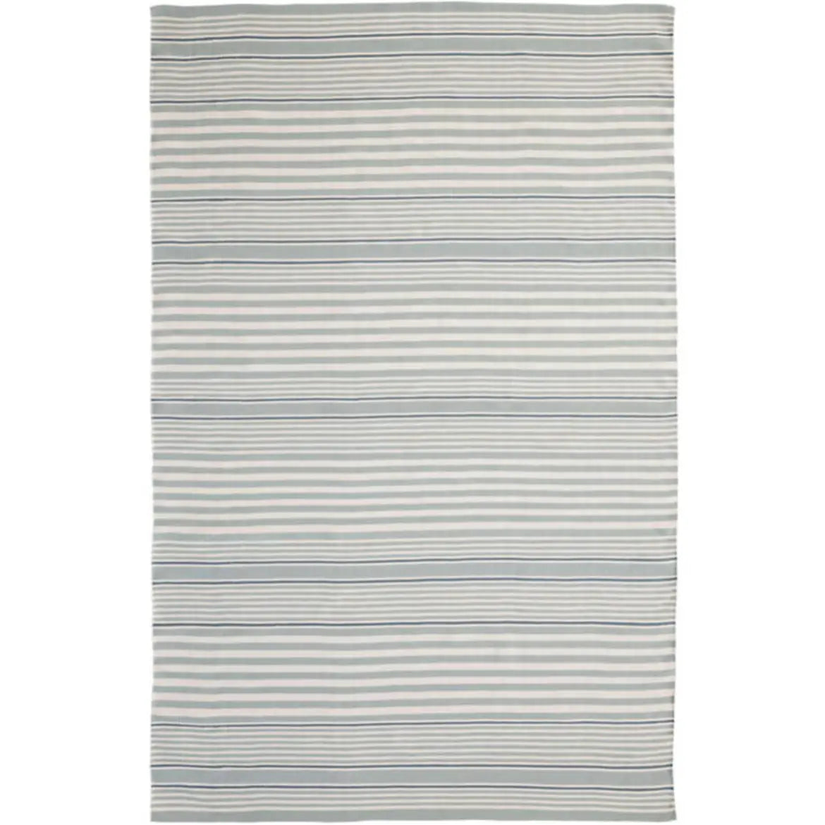 Rugby Stripe Light Blue Indoor/Outdoor Rug - Home Smith