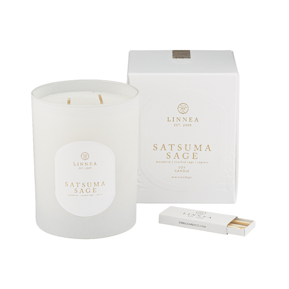 Linnea Satsuma Sage Holiday Soy Candle at Home Smith 