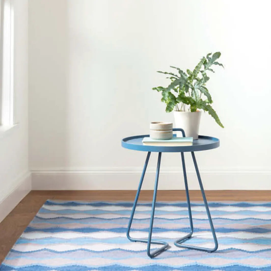 Safety Net Blue Woven Wool Rug - Home Smith