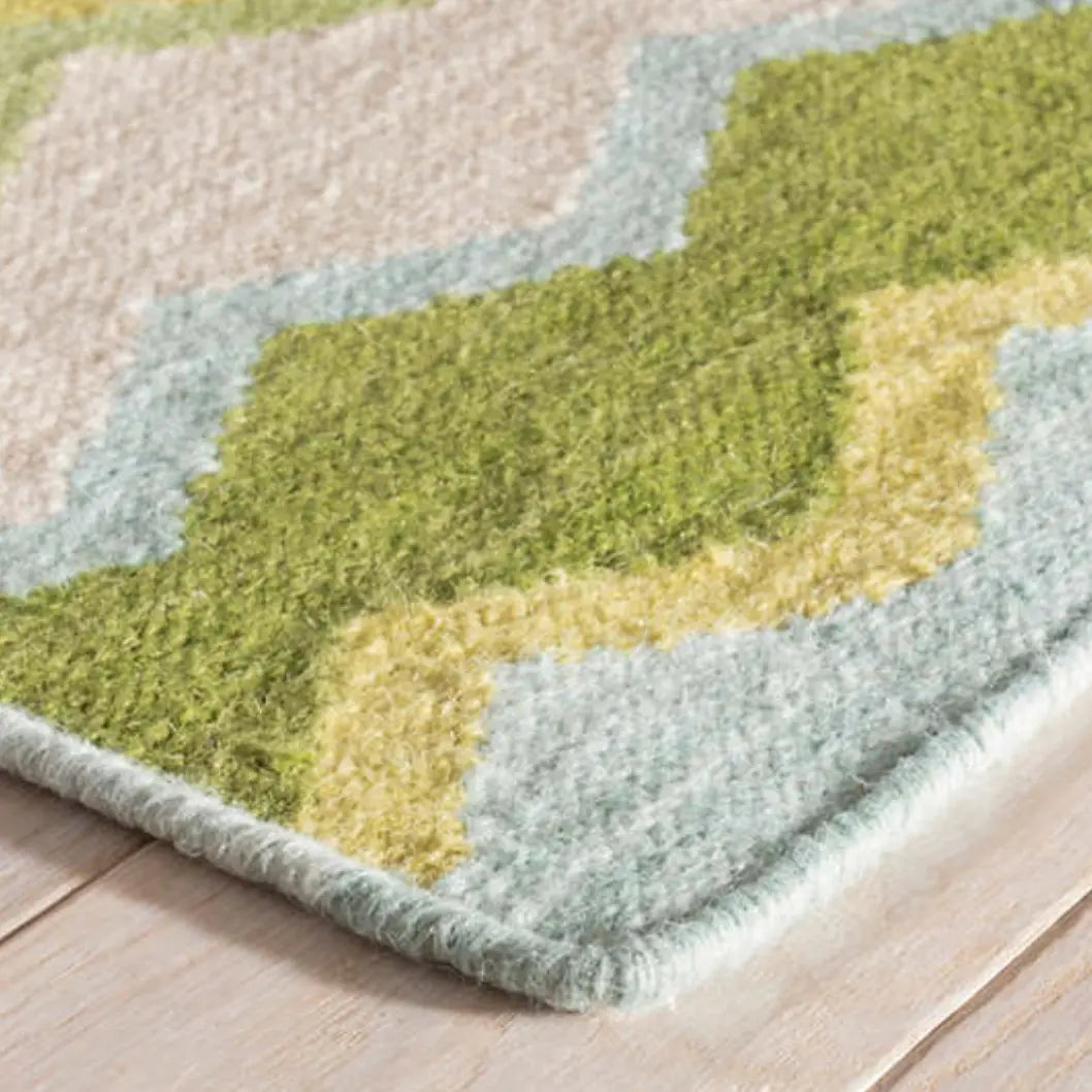 Safety Net Green Woven Wool Rug - Home Smith