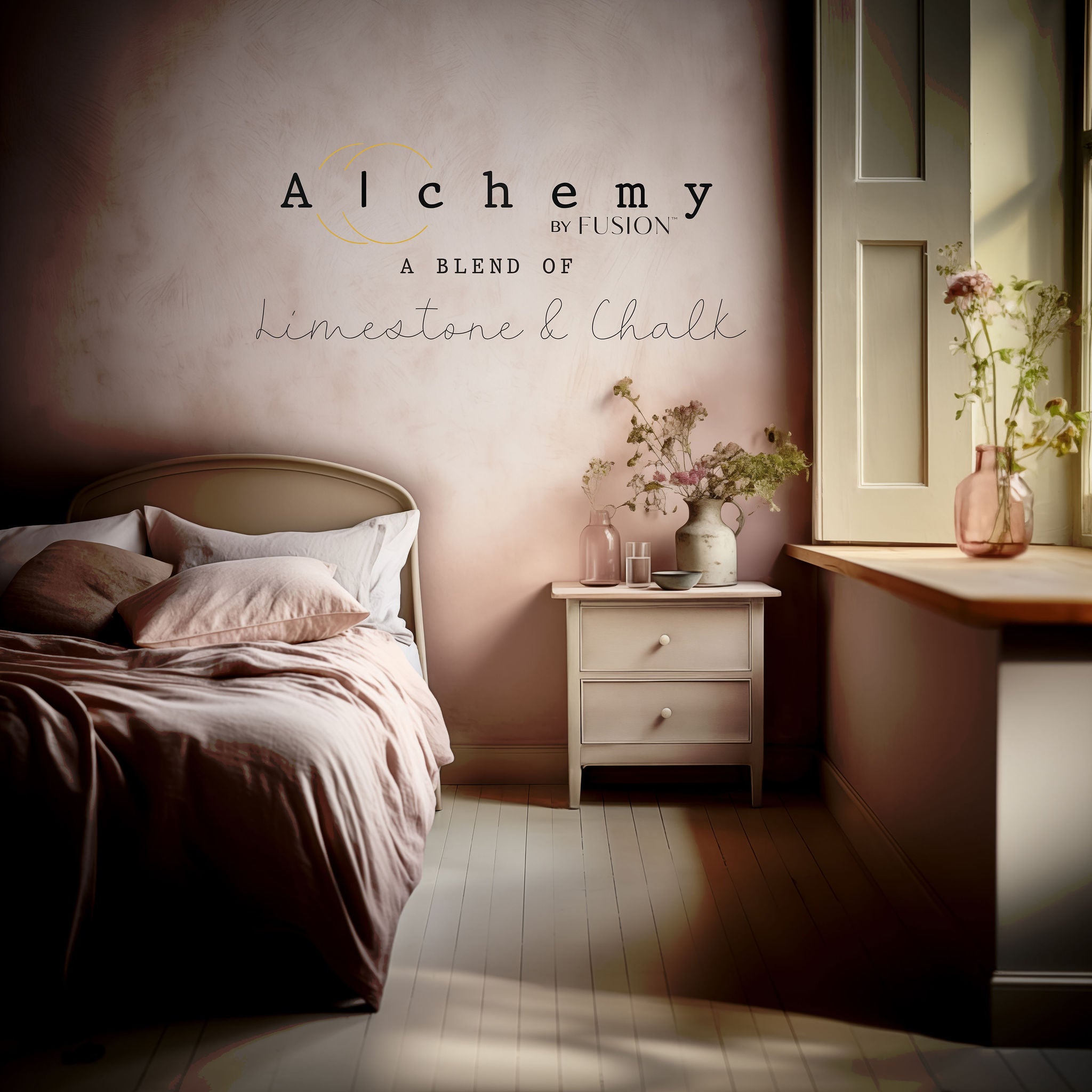 Alchemy Limestone and Chalk Furniture Paint by Fusion in Sandstone at Home Smith