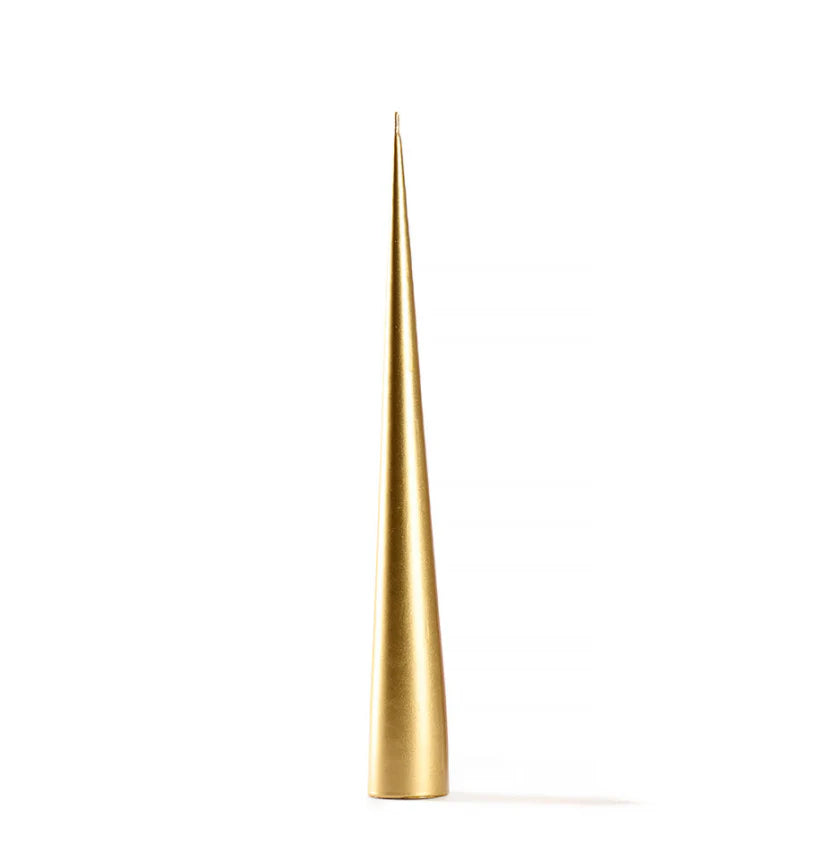 Ester & Erik Gold Metallic Cone Candles