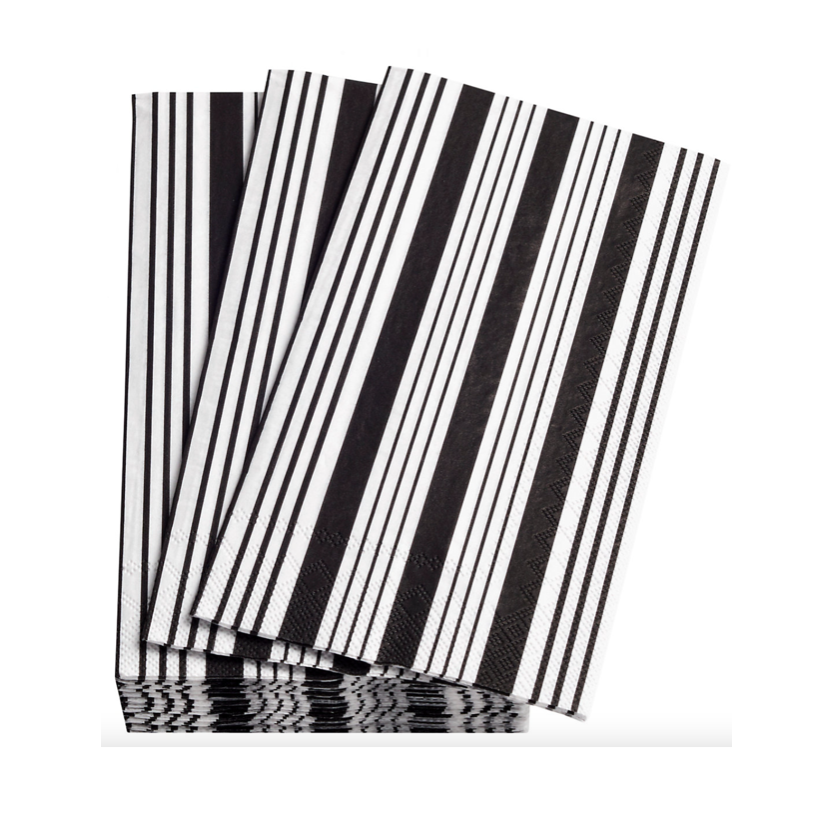 Birmingham Stripe Black Guest Towel Napkins
