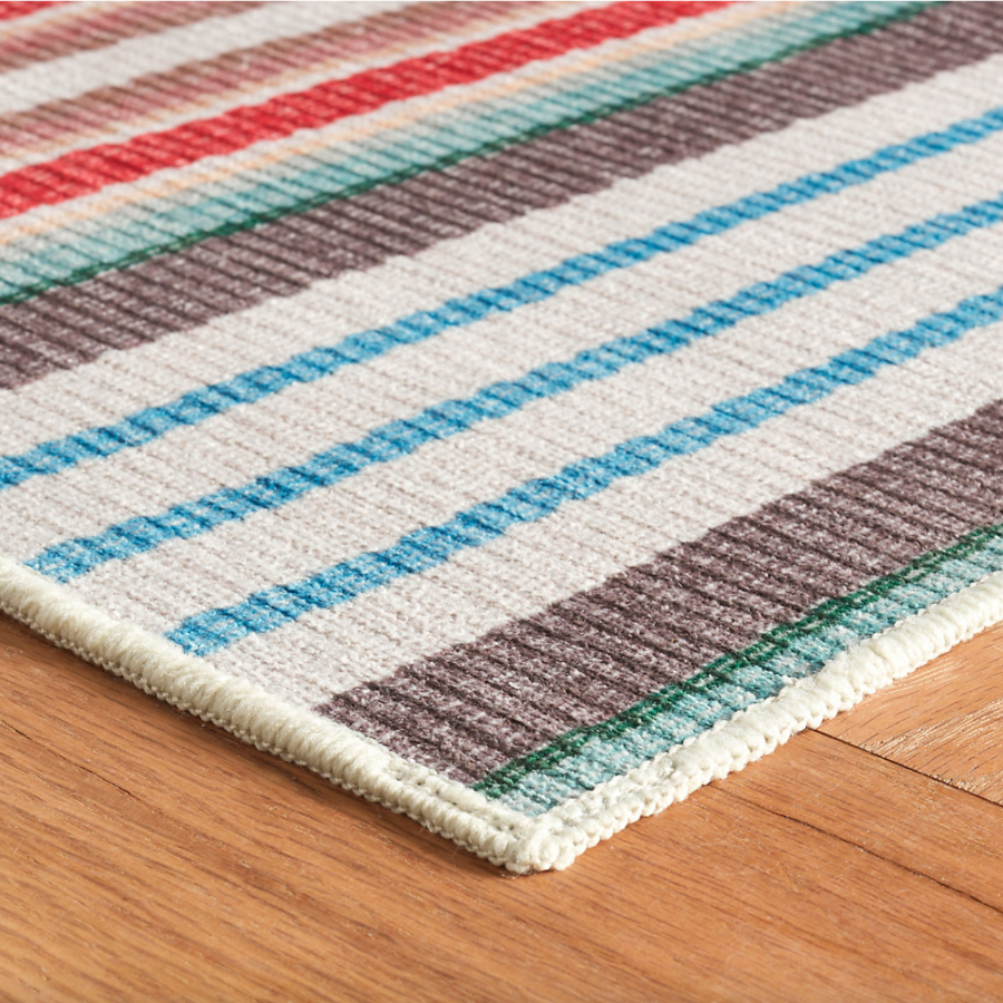 Ranch Stripe Machine Washable Rug at Home Smith
