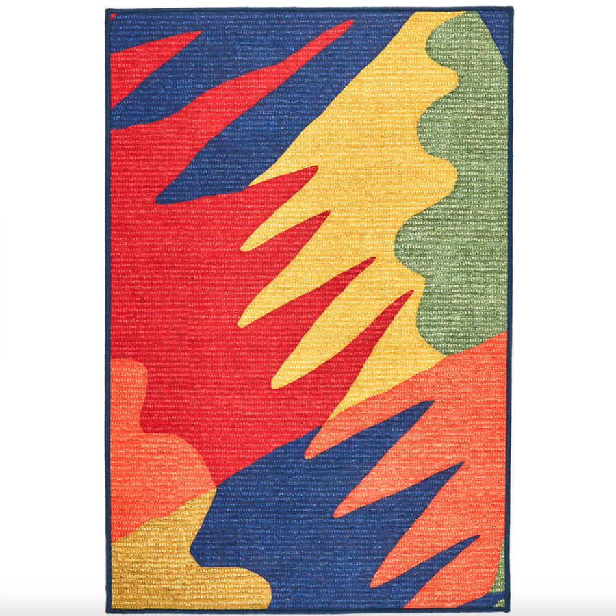 Graphic Multi Coloured Machine Washable Rug at Home SMith 