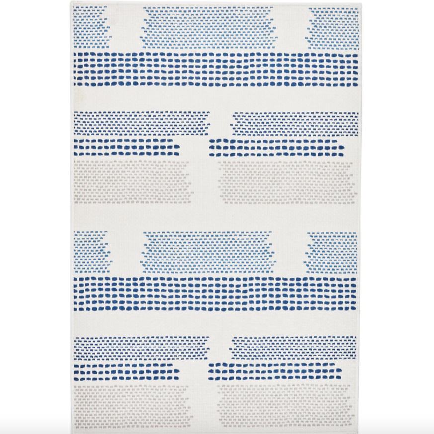 Tread Lightly Navy Machine Washable Rug at Home Smith 
