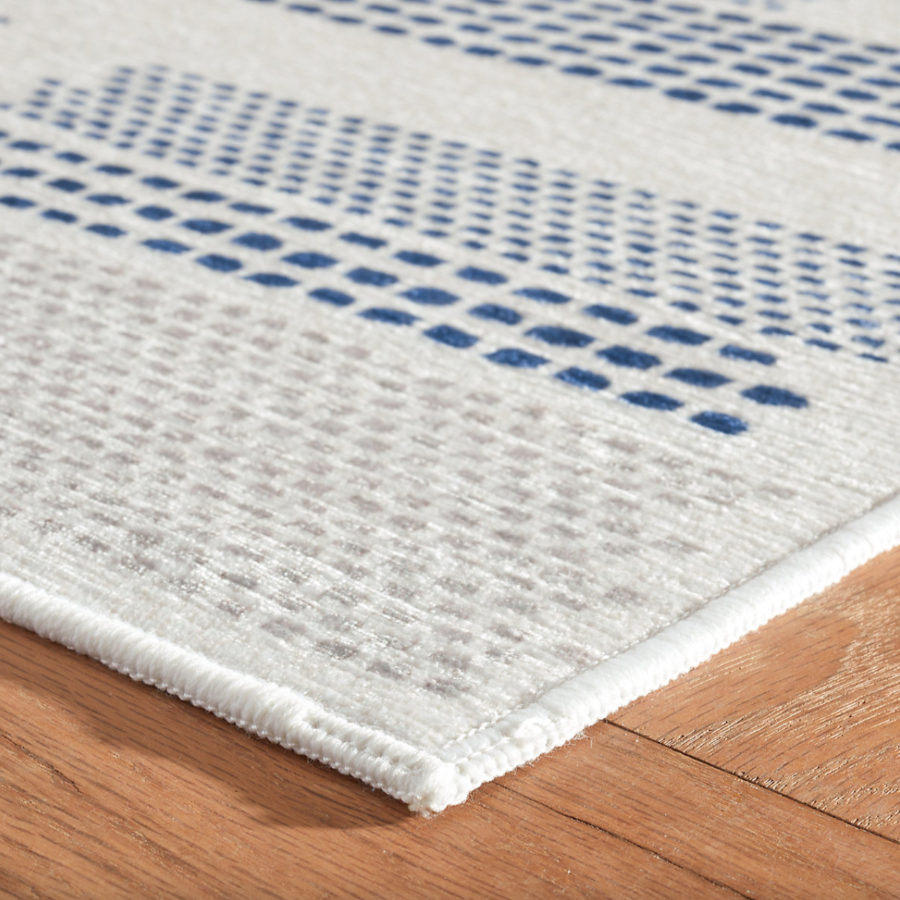 Tread Lightly Navy Machine Washable Rug at Home Smith