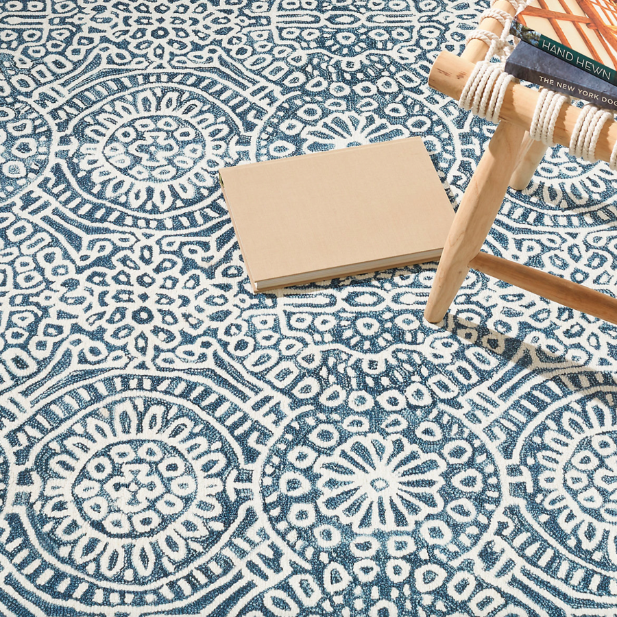 temple ink washable rug from dash and albert at Home Smith