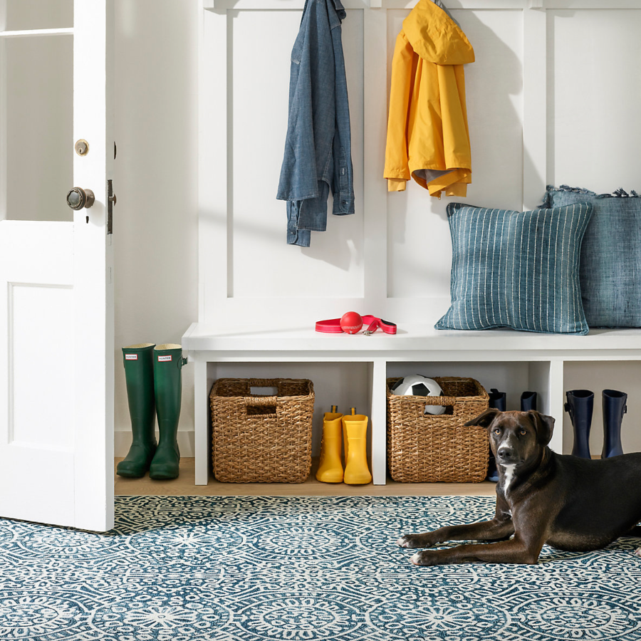 temple ink washable rug from dash and albert at Home Smith