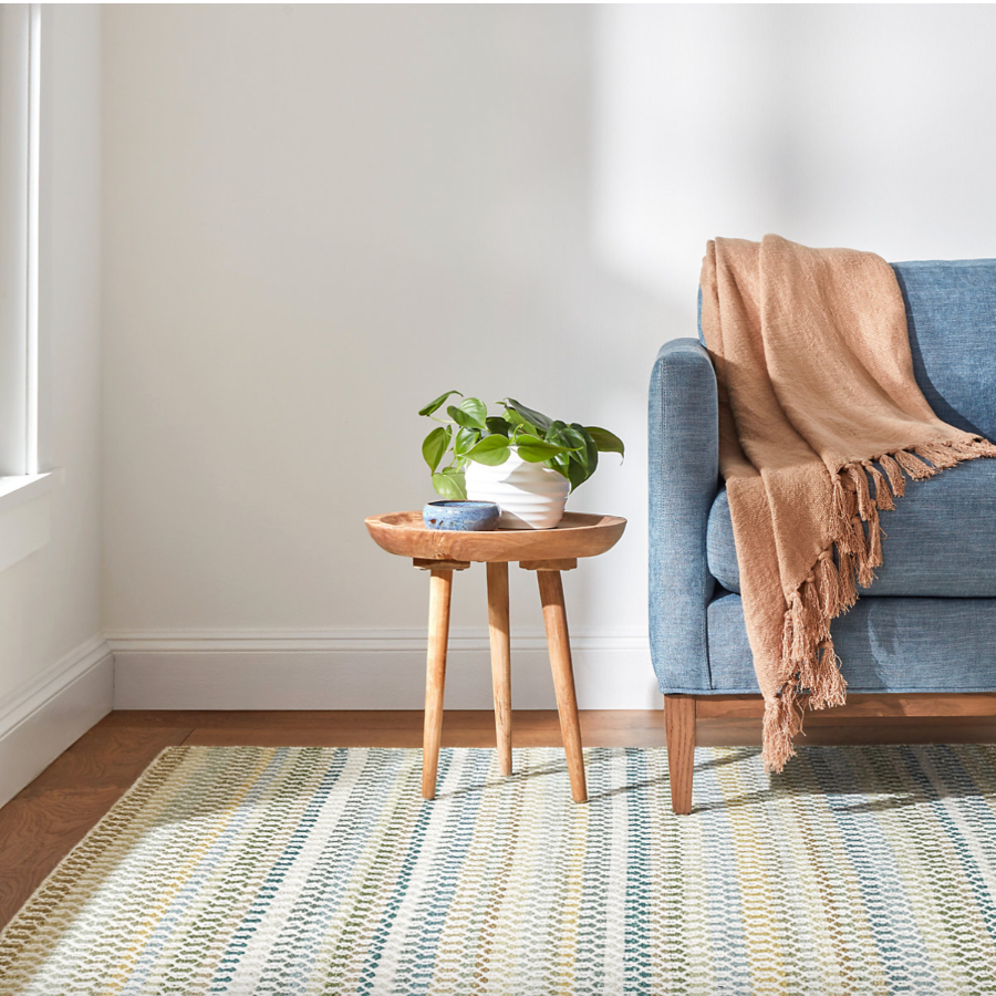 Poppy Moss Handwoven Wool Rug at Home Smith