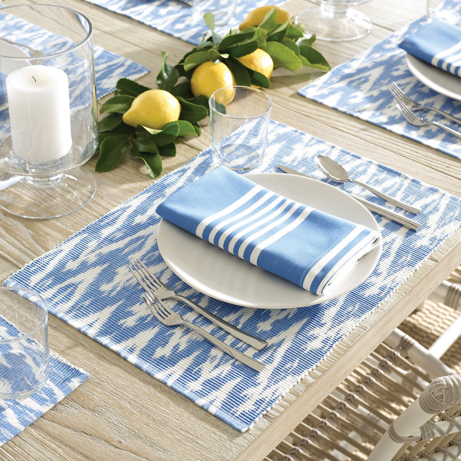 Annie Selke cotton napkins in french blue at Home Smith