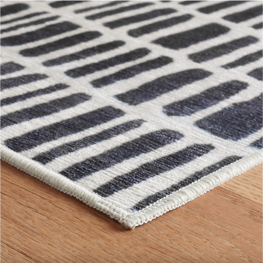 Roark Charcoal Machine Washable Rug at Home Smith