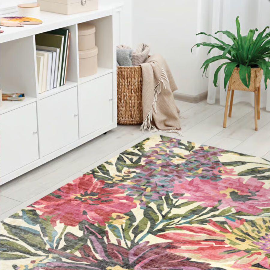 Adama Camellia Vinyl Rug at Home Smith