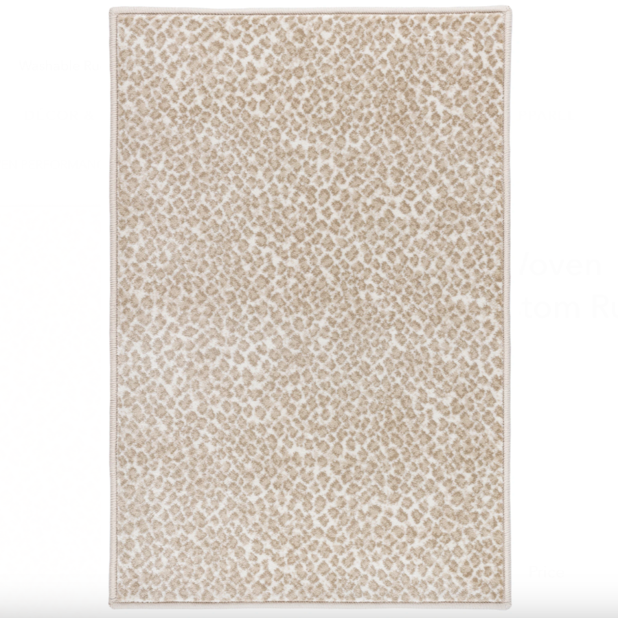 Cheetah Beige Woven Custom Rug at Home Smith