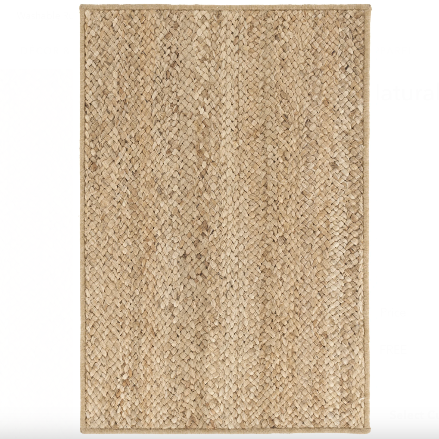 Collins Braided Natural Woven Jute Custom Rug at Home Smith