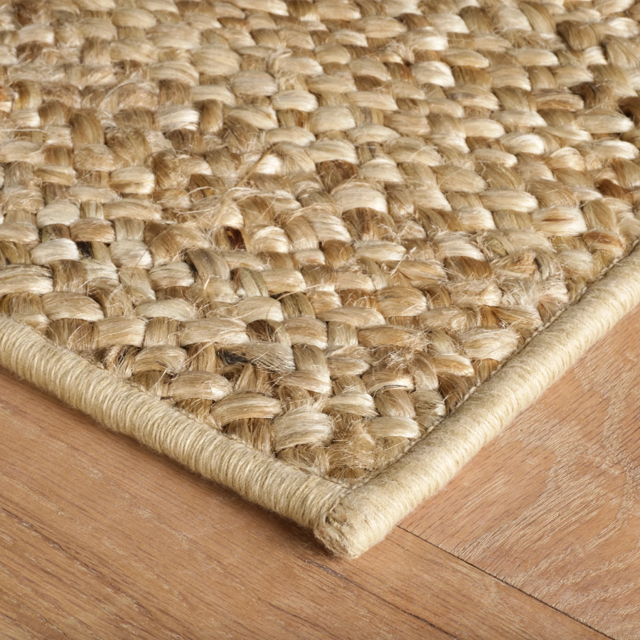 Collins Braided Natural Woven Jute Custom Rug at Home Smith