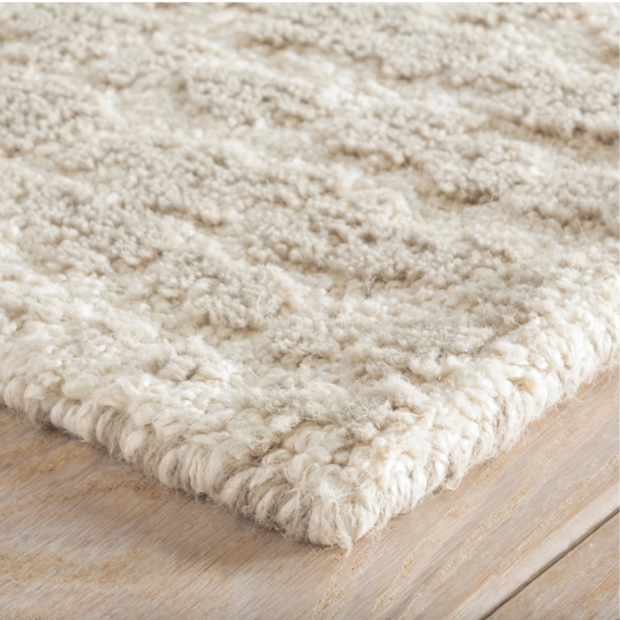 Mina Ivory Tufted Wool Custom Rug at Home Smith