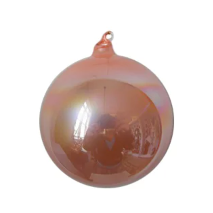 Jim Marvin Pearl Glass Ornaments in Apricot at Home Smith