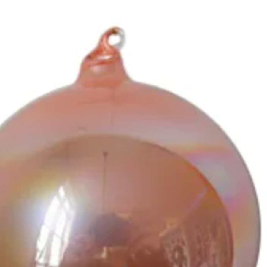 Jim Marvin Pearl Glass Ornaments in Apricot at Home Smith