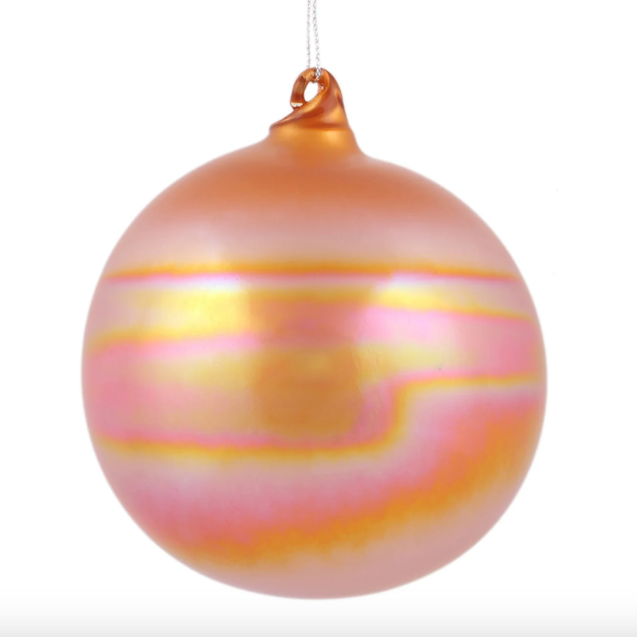 Jim Marvin Pearl Glass Ornaments in Orange at Home Smith