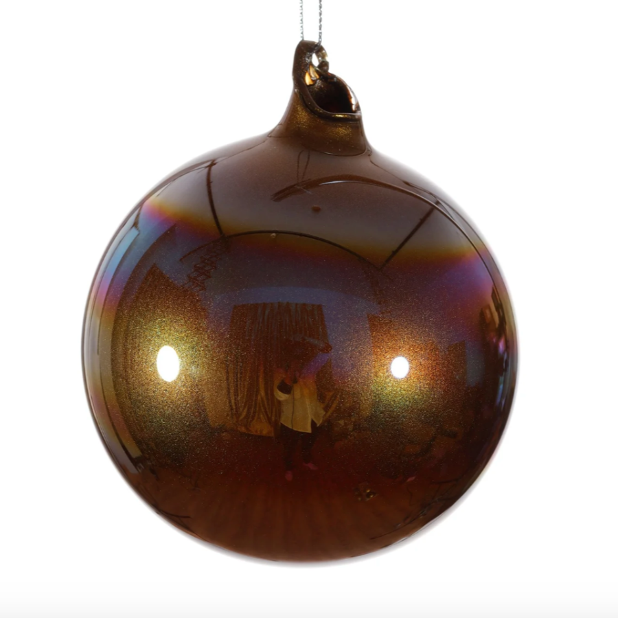 Jim Marvin Pearl Glass Ornaments in Bronze at Home Smith