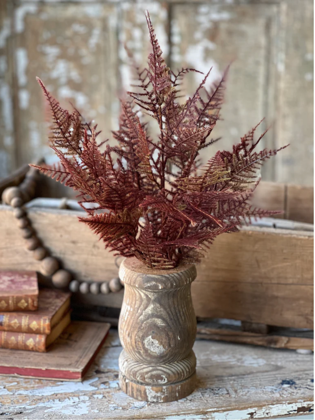 Faux Fern Bush in Bordeaux